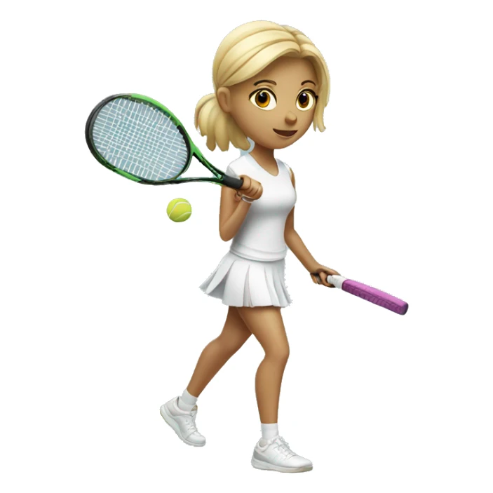 Blonde girl playing tennis  sticker