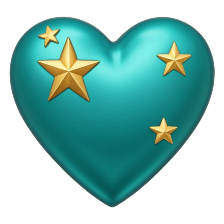 Teal heart with a star and 'you rock'  sticker