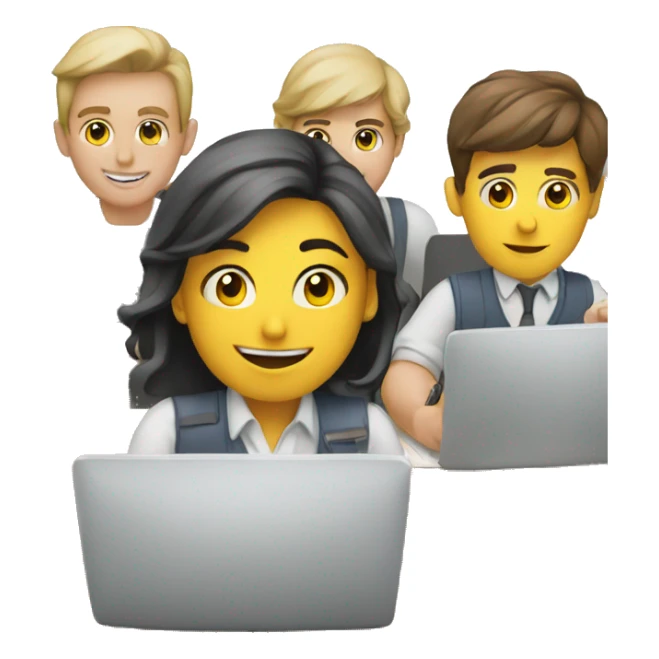 people working in advertisin sticker