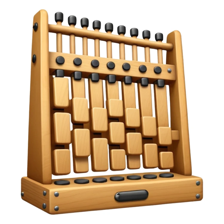 wooden glockenspiel instrument sticker