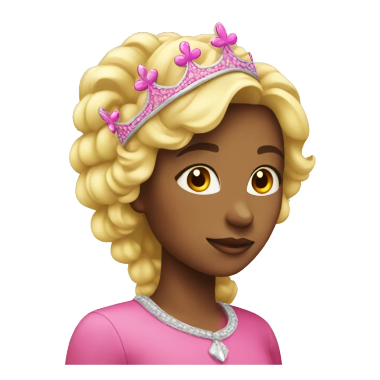 blonde girl with pink crown sticker