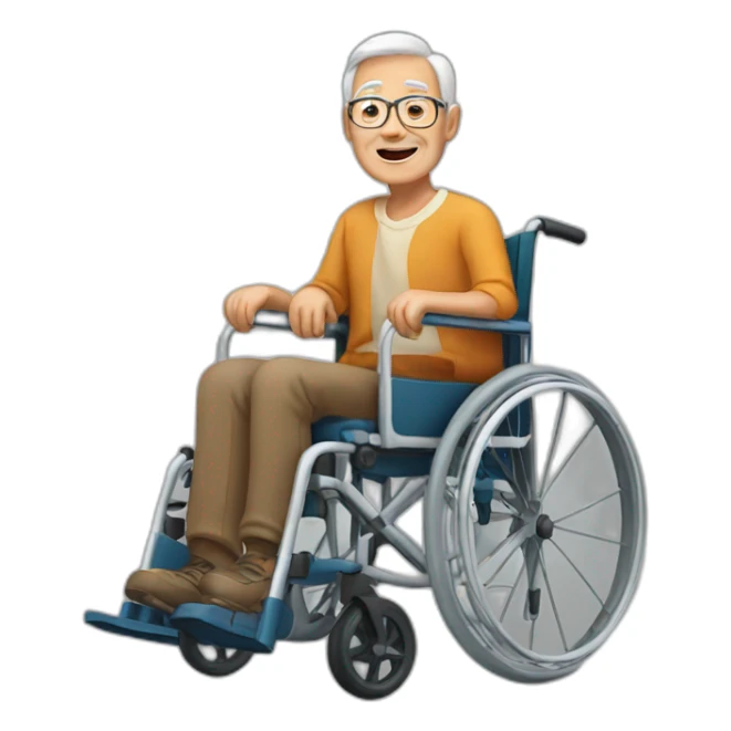grandfather in wheelchair sticker