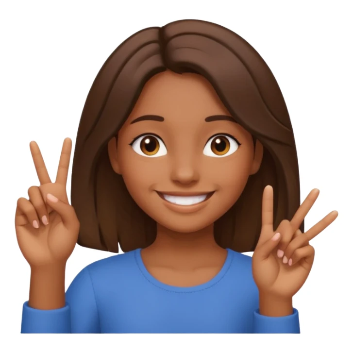 👂🏾🤏🏾 combined with a smile, girl sticker