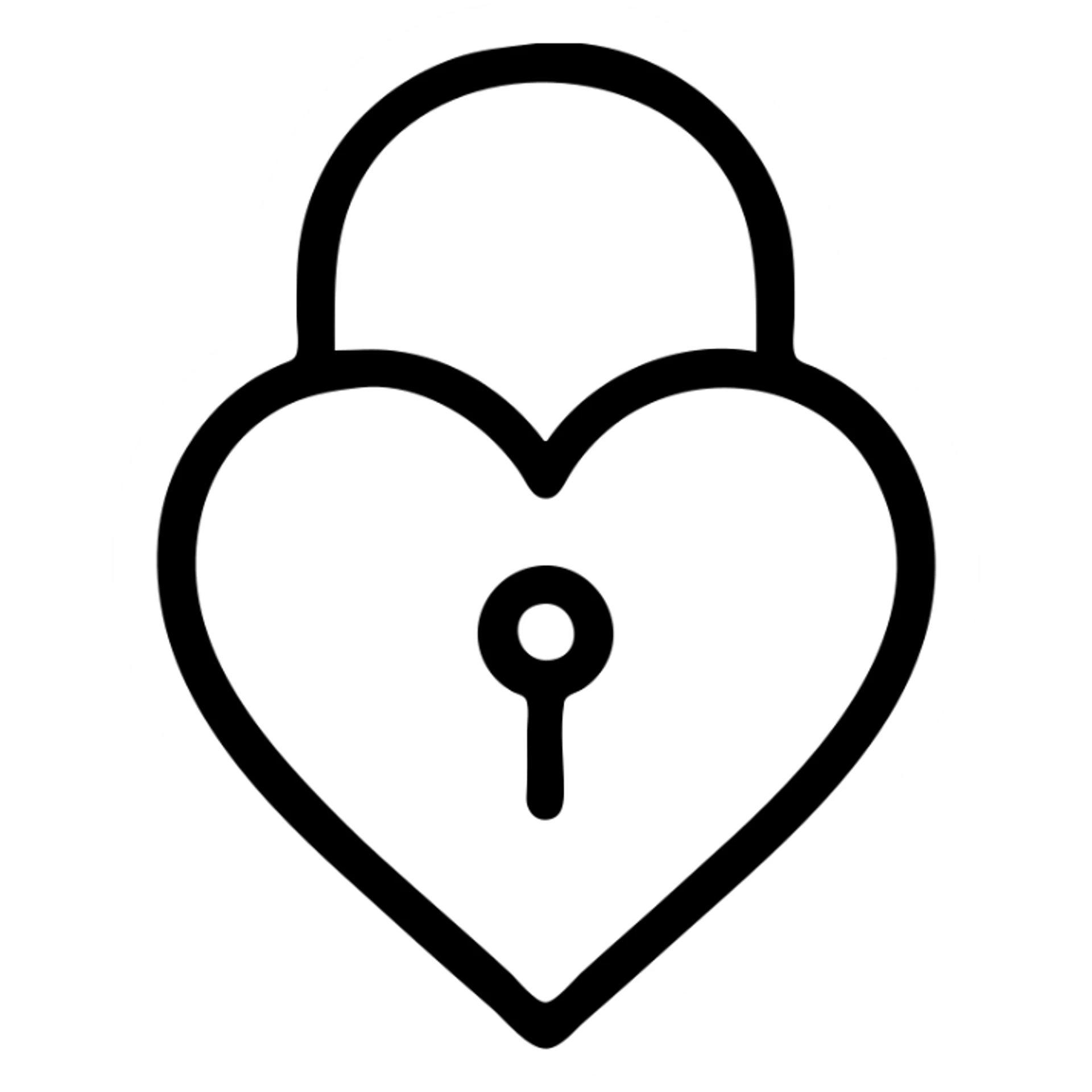 Locked heart  sticker
