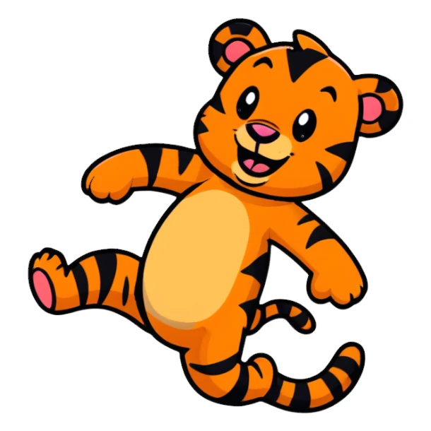 classic Tigger from Winnie the Pooh, cheerful and energetic sticker