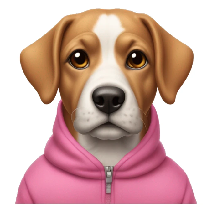 Beshon frieze dog in pink clothes sticker