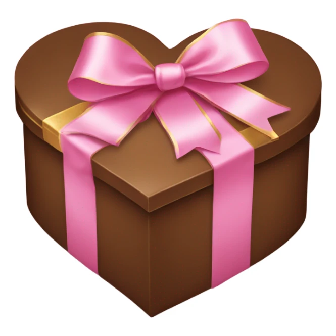 box of chocolates pink heart sticker