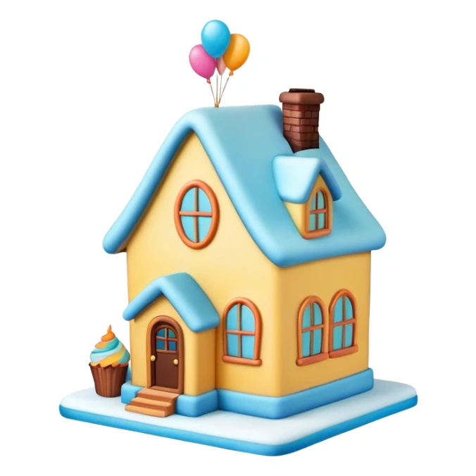Up movie house cake for birthday  sticker