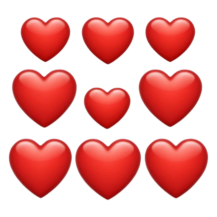 emoji heart in the color from the photo sticker