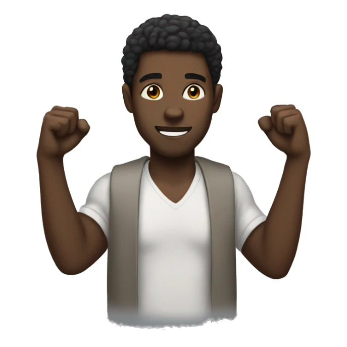 Black man with his fist raised sticker