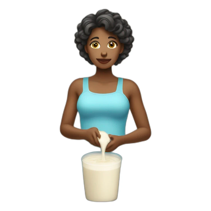Femme qui boit du lait sticker