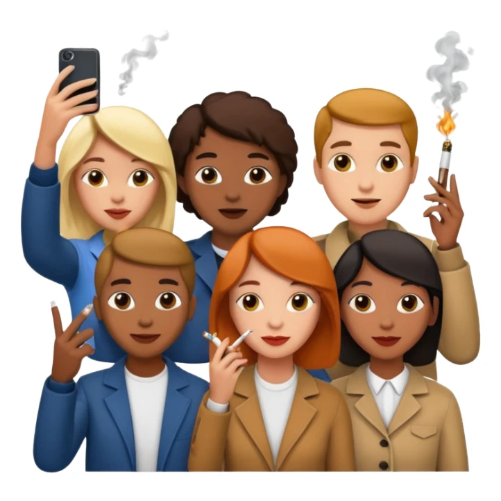 420 group of people friends smoking selfie sticker