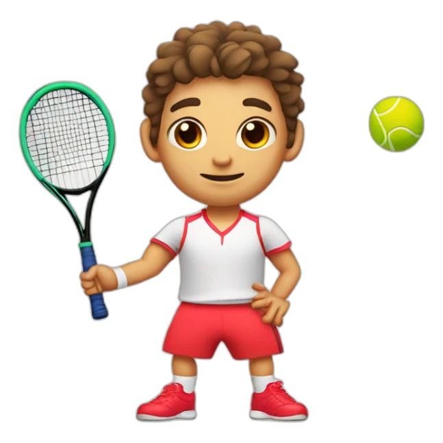 Kawaii Spanish bull tennis player sticker