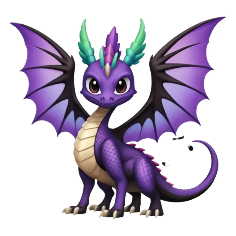 Meloetta-Noivern-Spyro-Toothless-Fakémon-creature-hybrid sticker