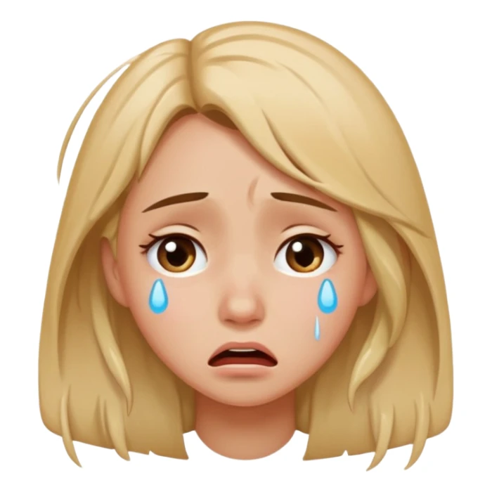 A girl say sos and cry sticker