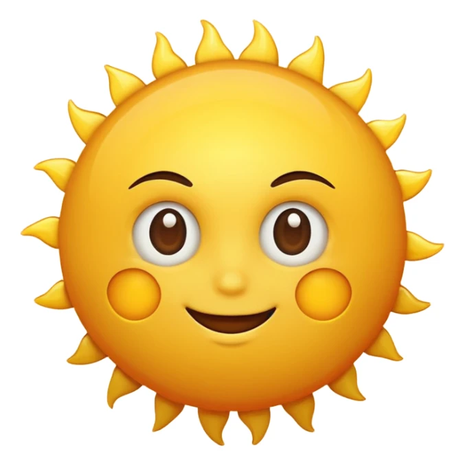 simple sun emoji. no face, no eyebrows, no lips needed sticker