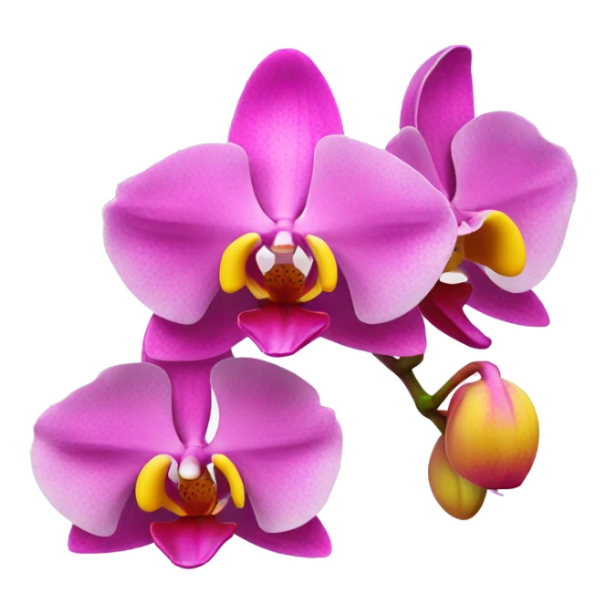 hot pink to yellow tone orchid sticker