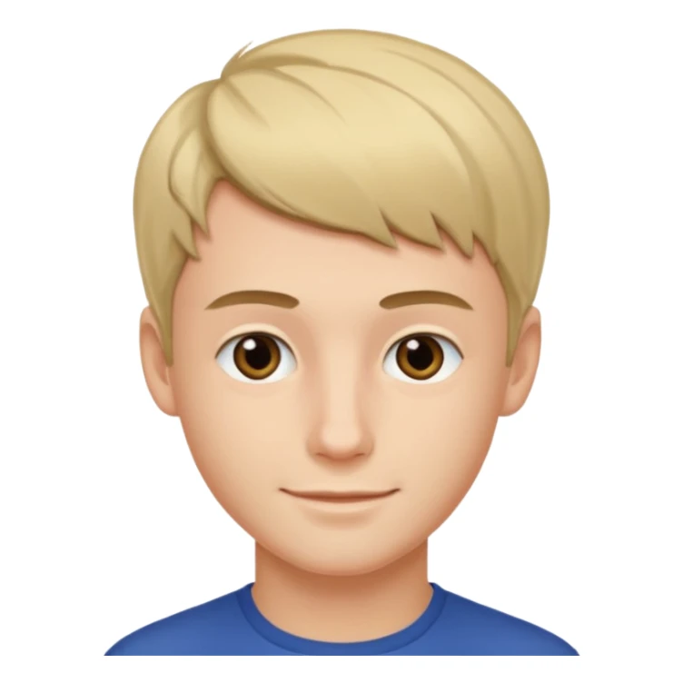 Young man with French crop hair sticker