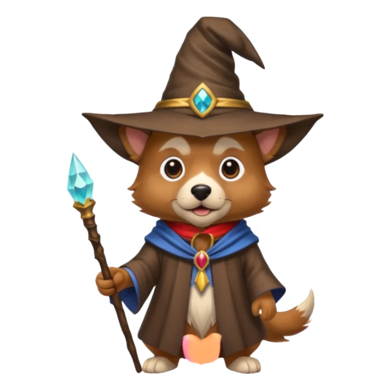 Dog wizard sticker