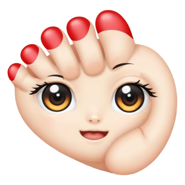 A foot With Anime Eyes in Chibi Sticker style sticker