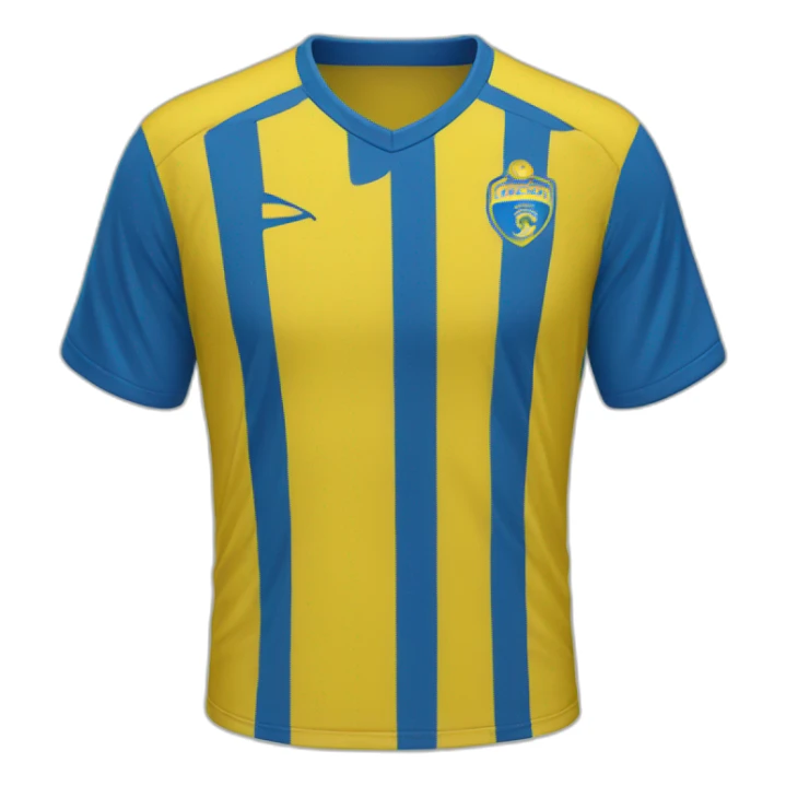 yellow and blue soccer shirt sticker