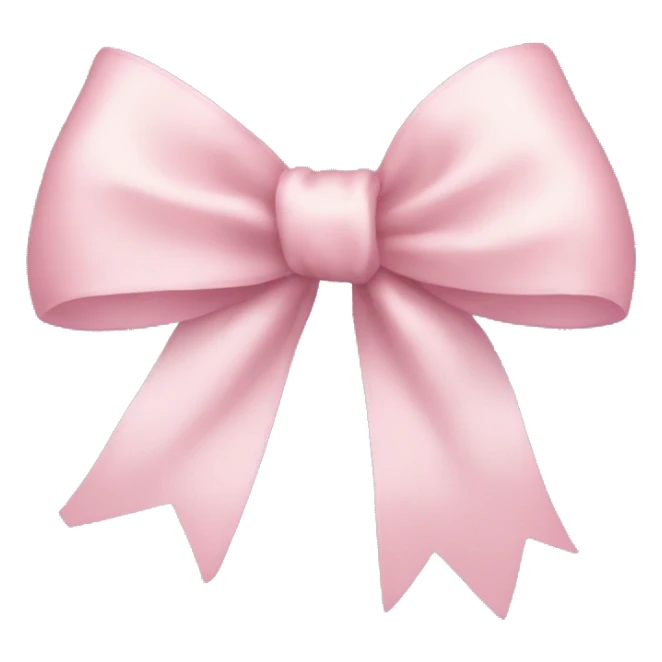 light pink ribbon bow sticker