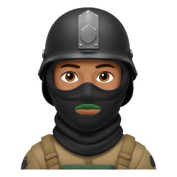 
Iraqi man soldier in helmet and balaclava sticker