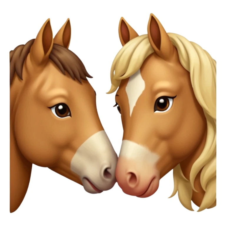 horse lips kisses love emoji sticker