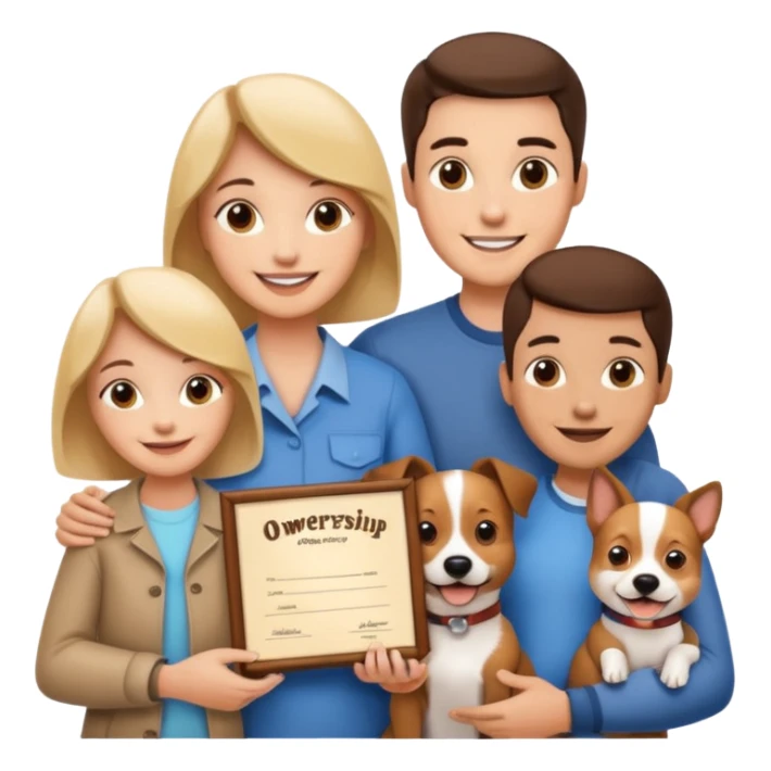 Certified Dog Owner Benefits, family, certificate, dog sticker