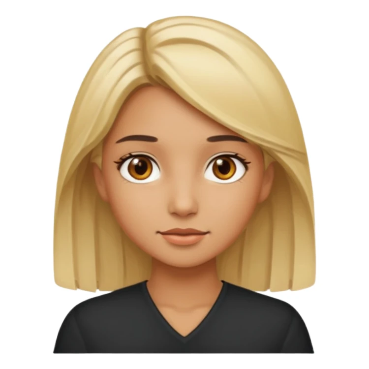 sarı kıza kahverengi göz sticker