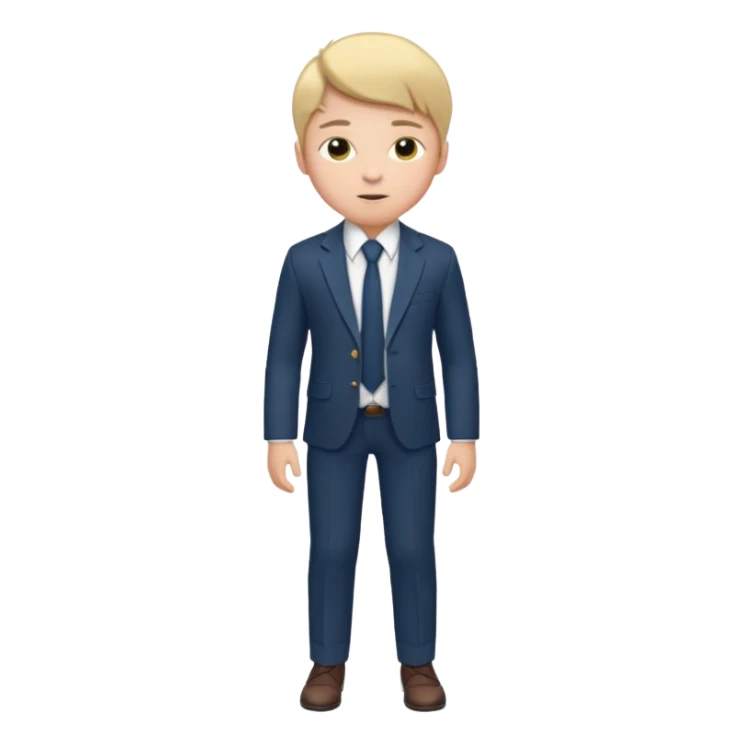 Young man, tailored trousers, a crisp button-down shirt, a blazer, and tie

 sticker