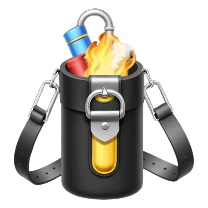 Smoke bomb pouch and belt
 sticker