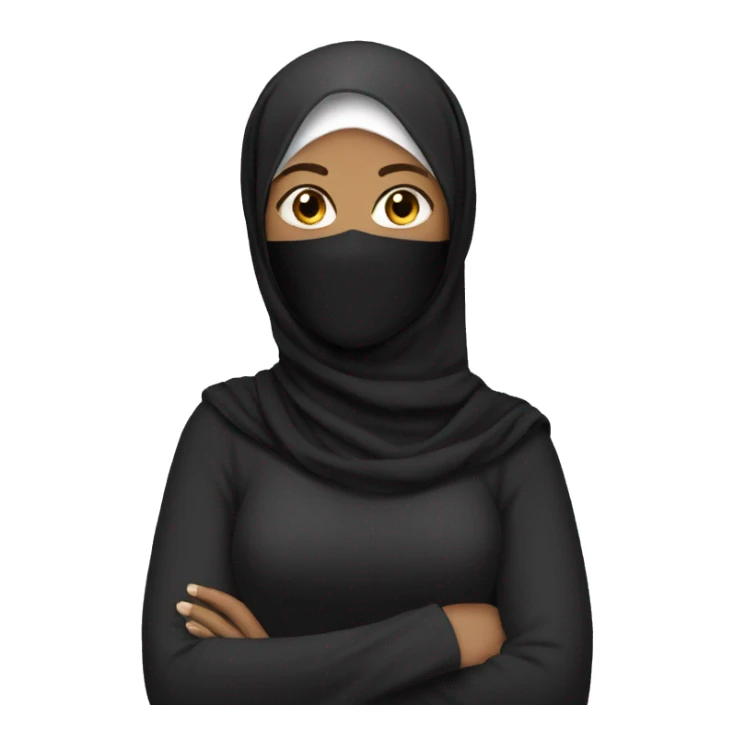 woman with hijab and niqab sticker