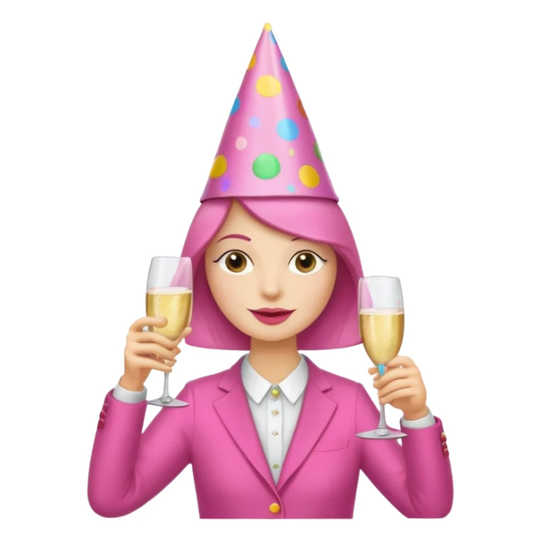 cheers spam pink champagne glases clink sticker