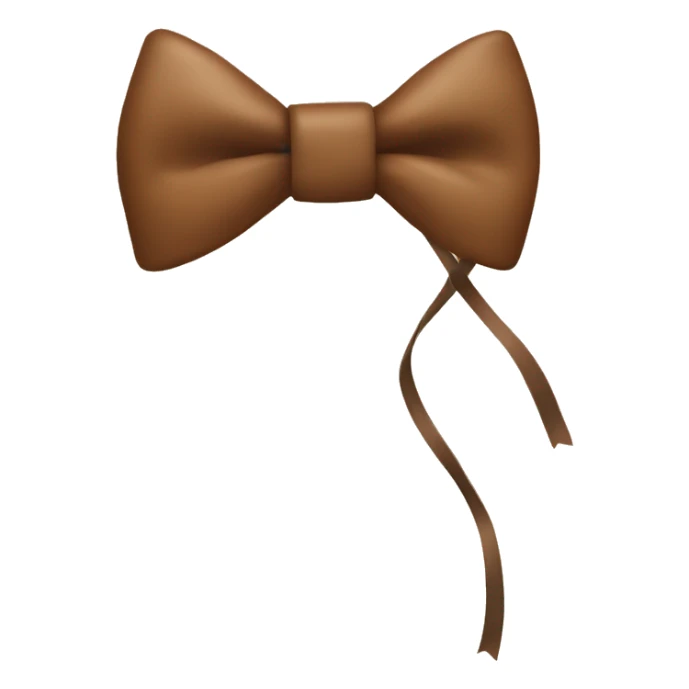 slim brown bow sticker
