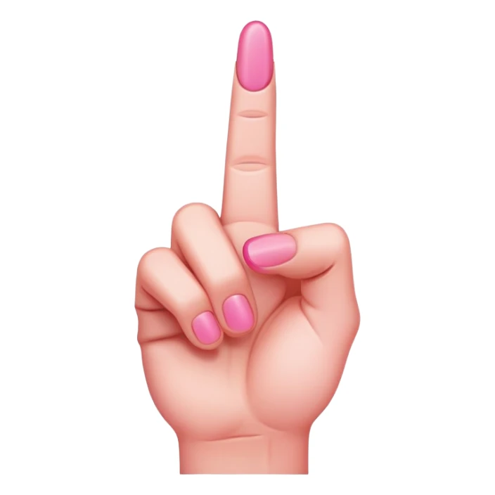pink middle finger sticker