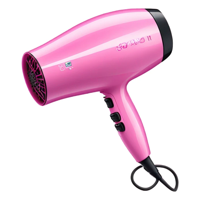 aesthetic pink hair dryer sticker