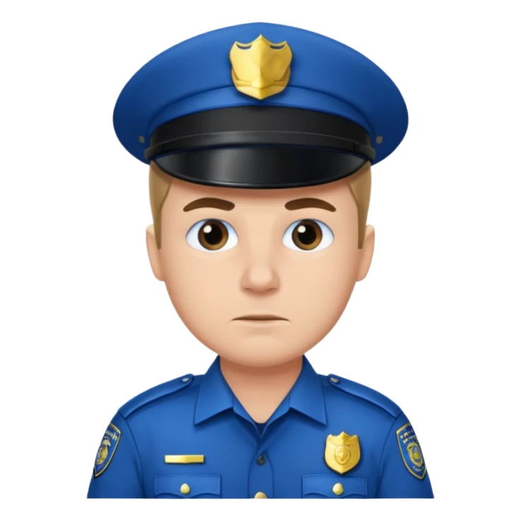 Police man wearing Blue uniform sticker