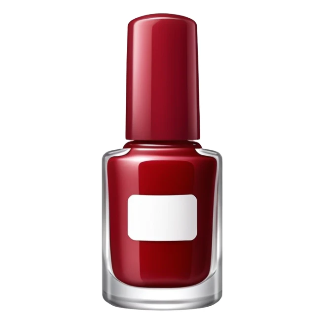 Bottle of dark red nail polish sticker