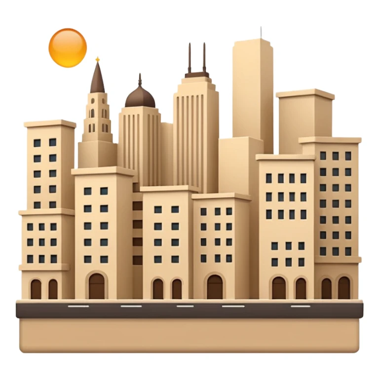beige city emoji png sticker