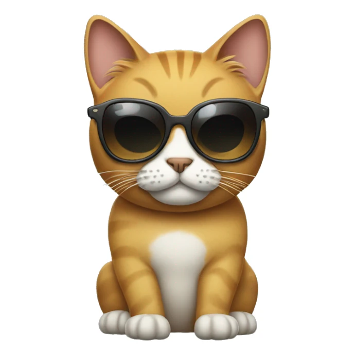 Cat with sunglasses sticker