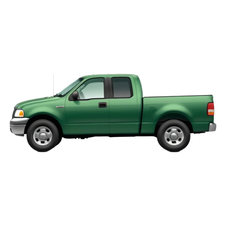 2001 Ford F150 pickup truck side view green sticker