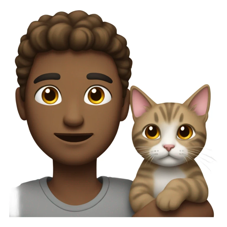 casual portrait of a man with cat sticker