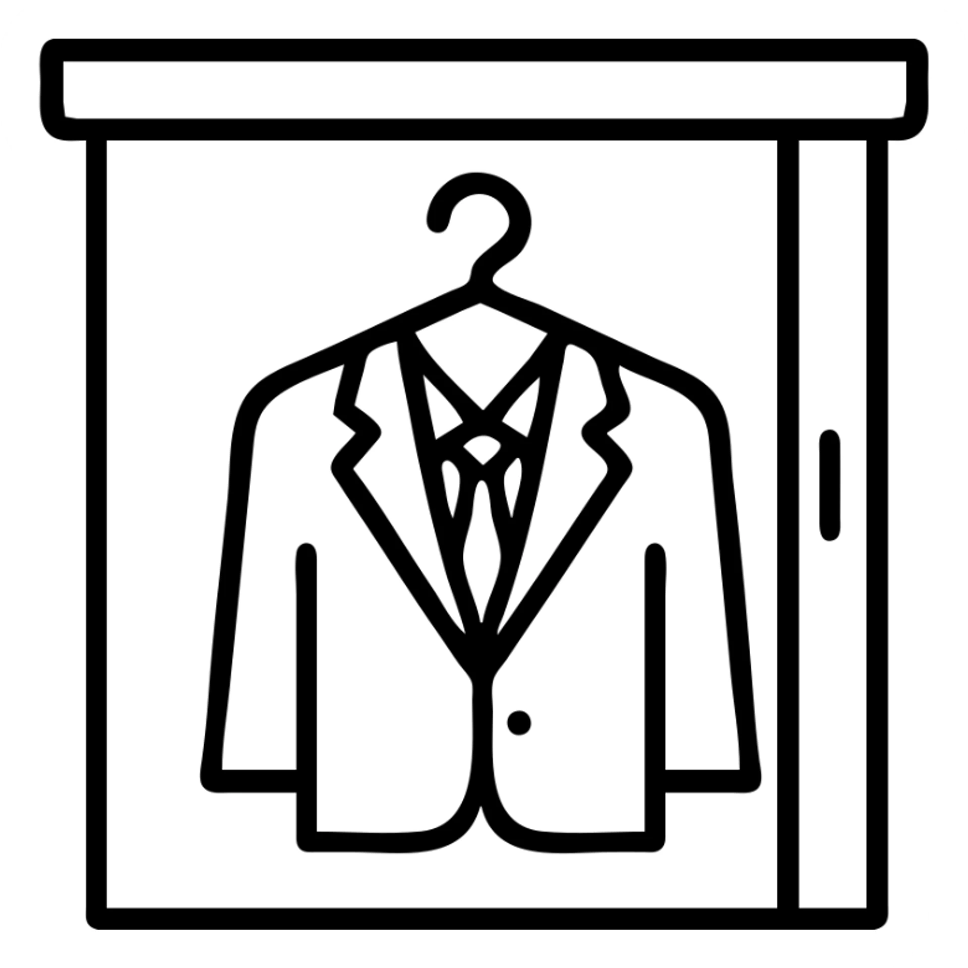 Closet icon with formal wear inside – curated professional looks sticker