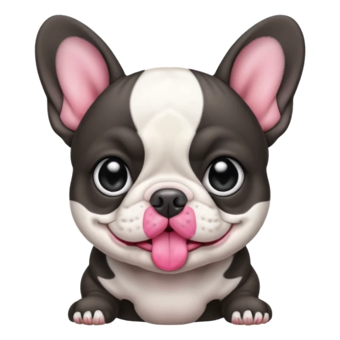 Make a baby French dog sticker
