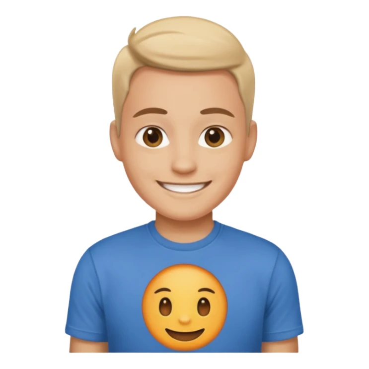 fais moi  un emoji avec un logo sur le tshirt sticker