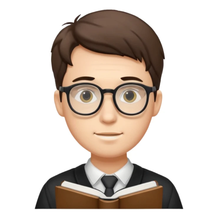 student(men) who is studying English  sticker