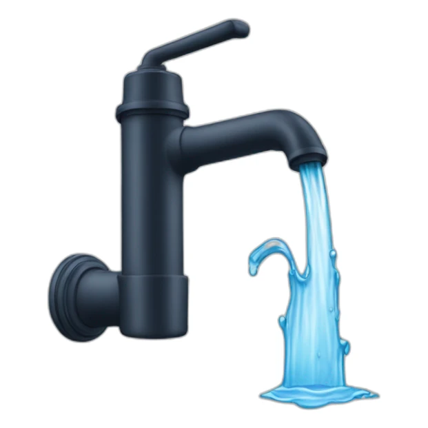water out of a tap sticker