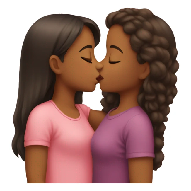 Girl kisses girl sticker