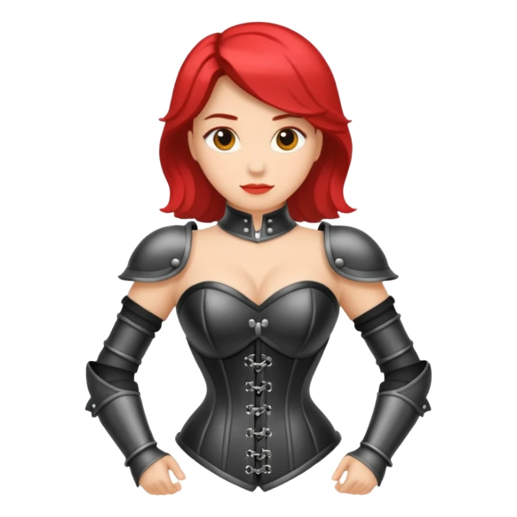woman with corset armour sticker